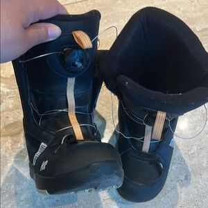 K2 Black Snowboard Boots with Orange Accents